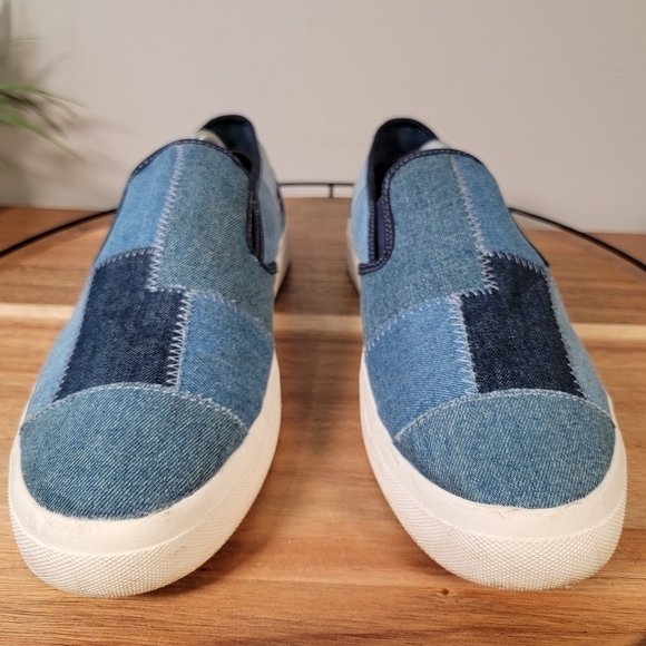 Sun + Stone Denim Patch Slip on Sneakers Loafers Size 12 - Picture 9 of 16